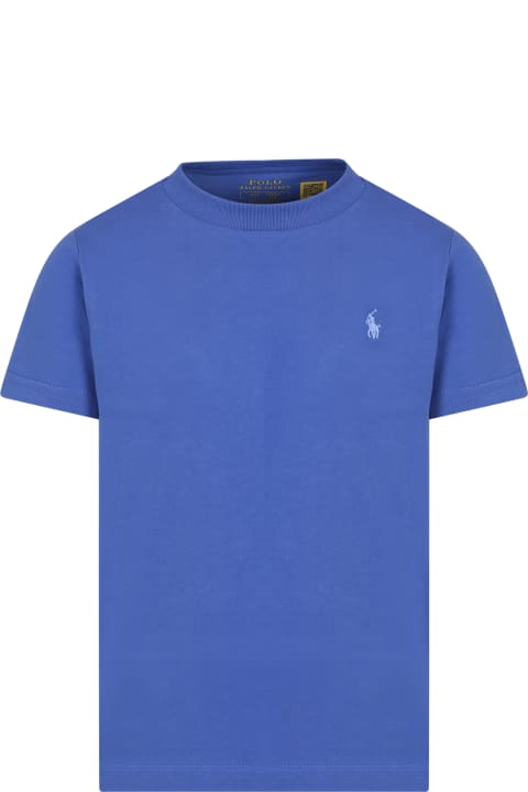 Ralph Lauren for Kids Ralph Lauren Blue T-shirt For Boy With Pony