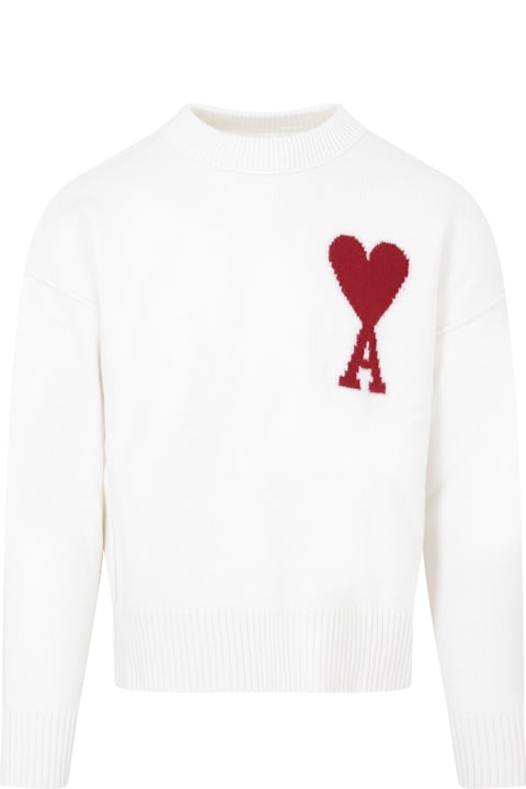 Sweaters for Men Ami Alexandre Mattiussi Adc Crewneck Sweater