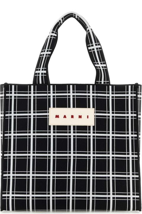 Bags for Men Marni Embroidered Jacquard Shopping Bag