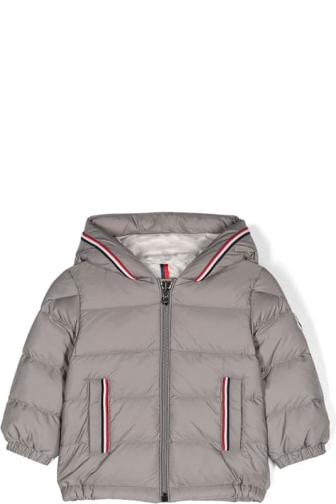 Moncler for Baby Boys Moncler Gray Down Jacket Baby Unisex