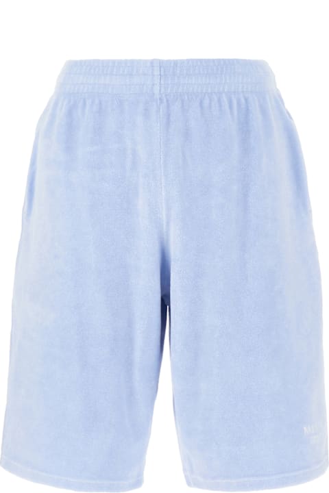 Martine Rose سراويل لـ القسم الرجالي Martine Rose Powder Blue Terry Bermuda Shorts