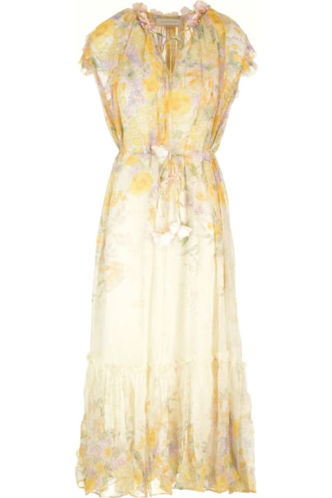 ウィメンズ新着アイテム Zimmermann 'harmony' Midi Dress With Floral Print