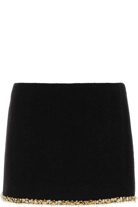 Fashion for Women Miu Miu Black Tweed Mini Skirt