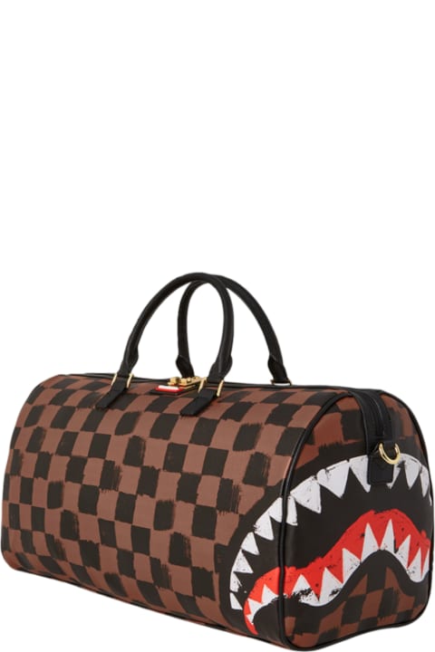 Sprayground Sharks In Paris Painted Mens Duffle Brown 910D5348NSZ