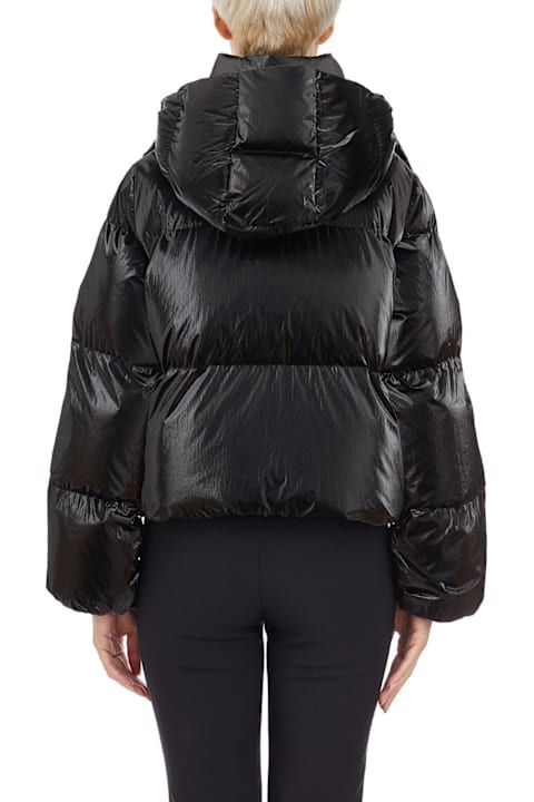 Homeware Elisabetta Franchi Metallic Cropped Down Jacket Elisabetta Franchi