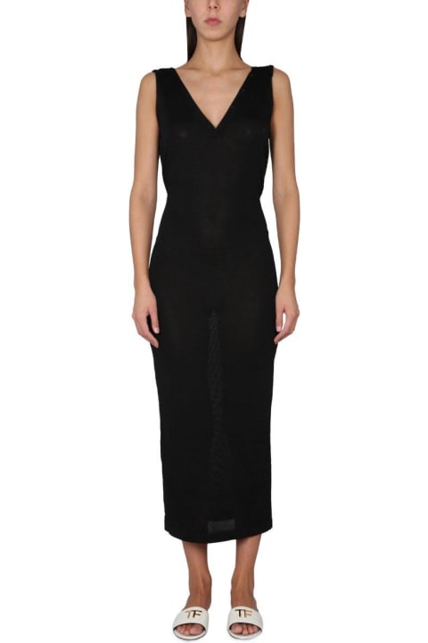 Homeware Tom Ford Sleeveless Back Crisscross Midi Dress