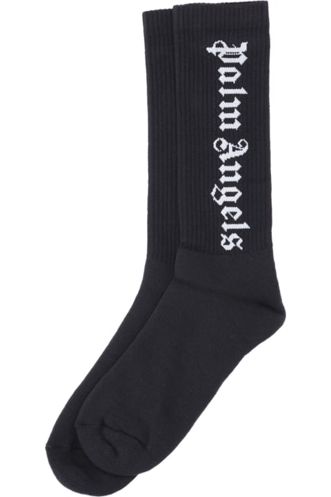 Underwear for Men Palm Angels Vertical Logo Socks