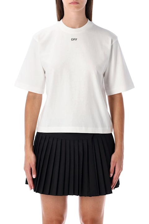 أدوات منزلية Off-White Off-white Flowers Boxy Cotton Logo T-shirt