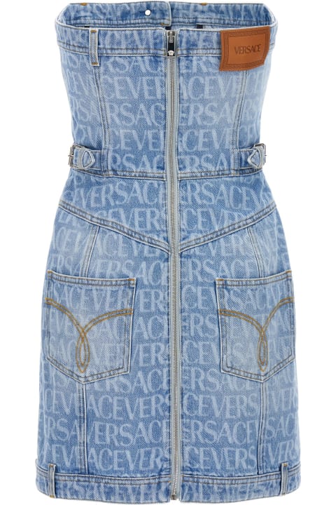 Versace Clothing for Women Versace Denim Dress From 'la Vacanza' Collection