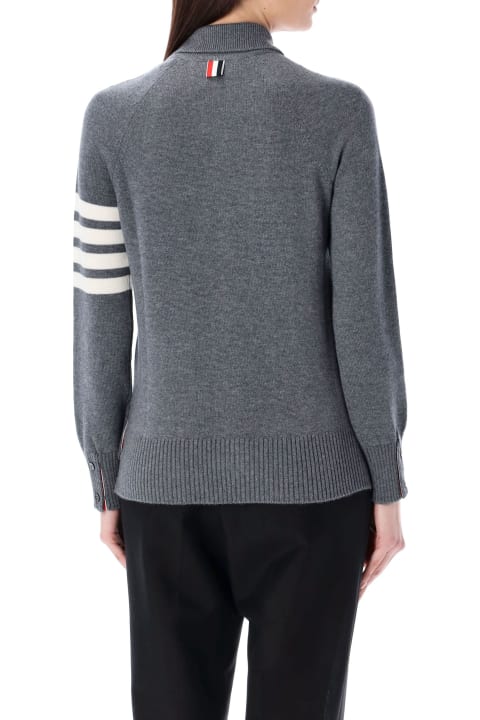 Sweaters for Women Thom Browne 4-bar Raglan Polo Cardigan