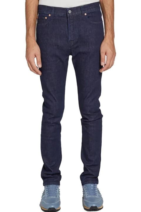 Jeans for Men Valentino Cotton Denim Skinny Jeans