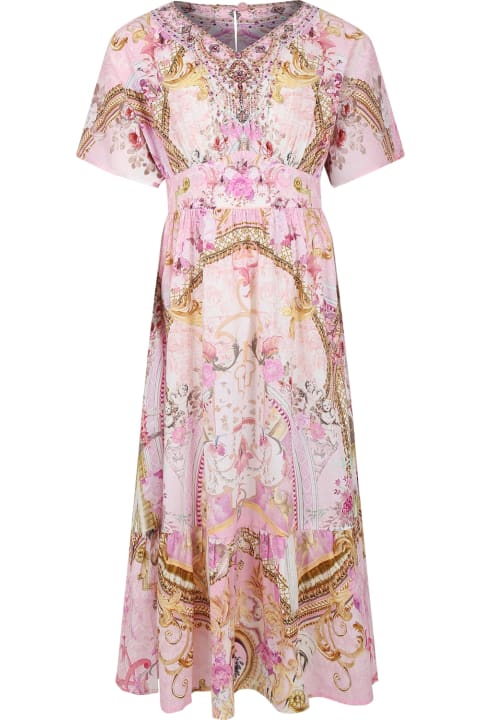 Camilla Dresses for Girls Camilla Pink Dress For Girl With Floral Print