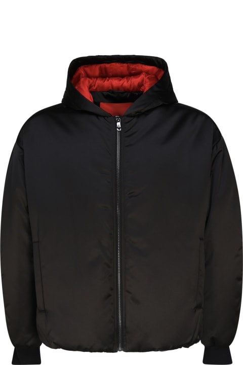 Ferrari Clothing for Men Ferrari Shiny Fabric Bomber Jacket With Hood