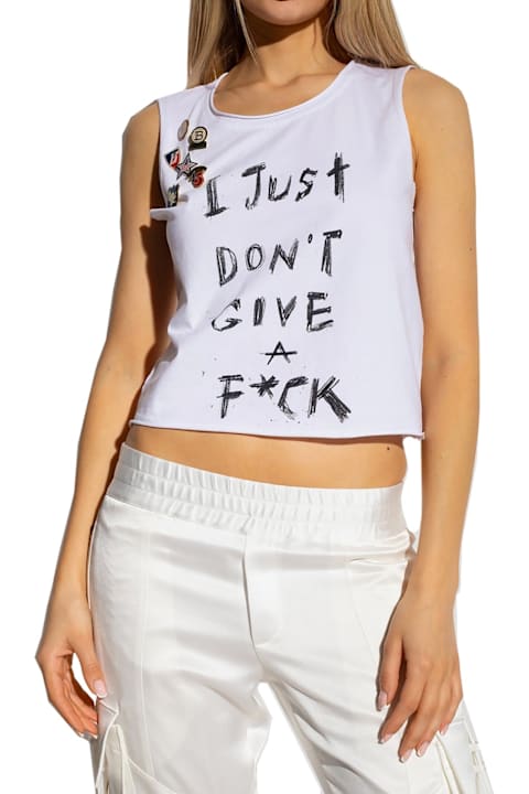 Homeware Balmain Printed Cotton Cropped T-shirt