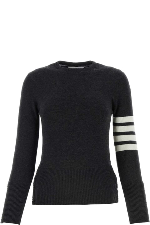Fleeces & Tracksuits for Women Thom Browne Charcoal Wool Sweater