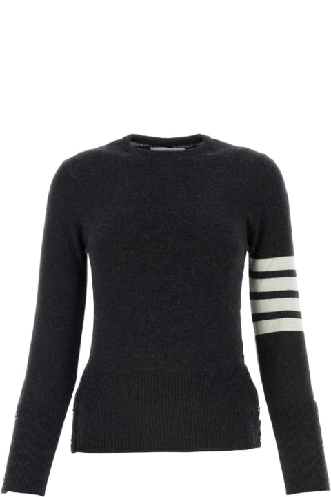 Thom Browne Fleeces & Tracksuits for Women Thom Browne Charcoal Wool Sweater