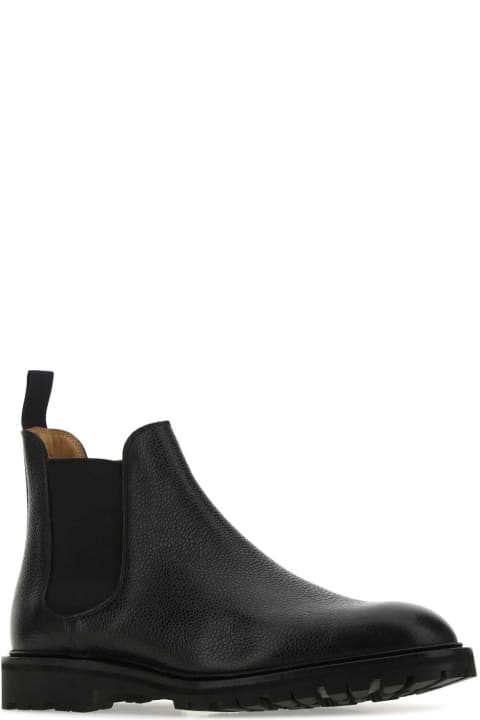 メンズ ブーツ Crockett & Jones Black Leather Chelsea 11 Ankle Boots