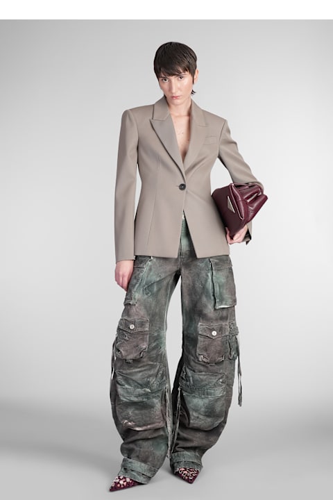 The Attico Coats & Jackets for Women The Attico Blazer In Taupe Wool