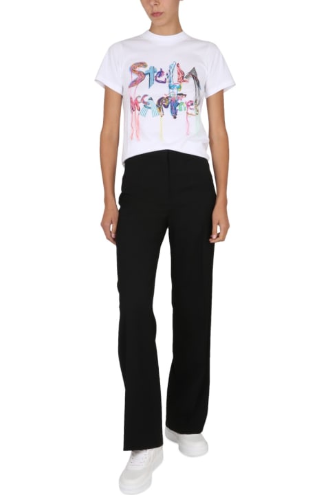 Stella McCartney Pants & Shorts for Women Stella McCartney Logo Print T-shirt
