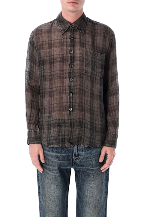 أدوات منزلية Our Legacy Our Legacy Check Linen Above Shirt