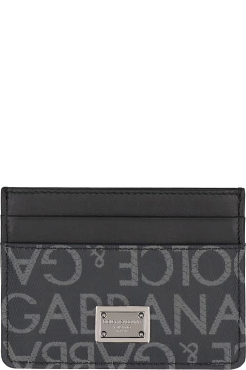 Dolce 
Gabbana Logo Detail Leather Card Holder