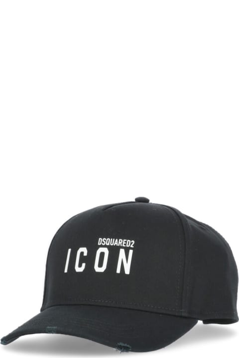 Dsquared2 Accessories for Men Dsquared2 Icon Hat In Black Jersey