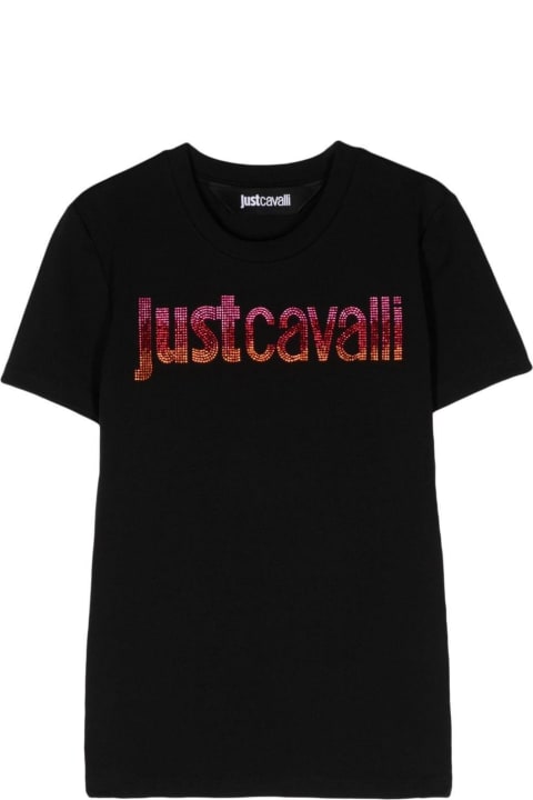 Just Cavalli Topwear for Women Just Cavalli Embellished Crewneck T-shirt