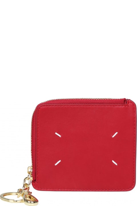 ウィメンズ新着アイテム Maison Margiela Leather Key Chain Wallet Color Red