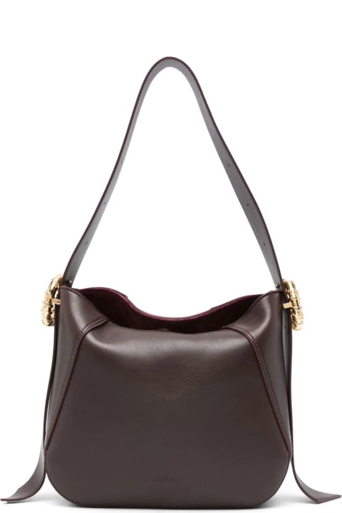 Totes for Women Lanvin Bordeaux Leather Melodie Hobo Bag