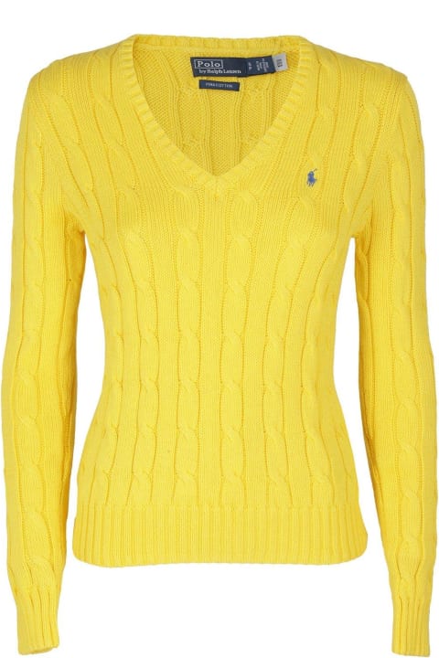 Ralph Lauren Sweaters for Women Ralph Lauren Kimberly Cable-knitted V-neck Jumper