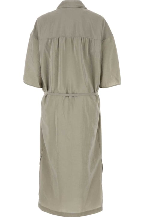 Lemaire for Women Lemaire Dove Grey Silk Blend Shirt Dress