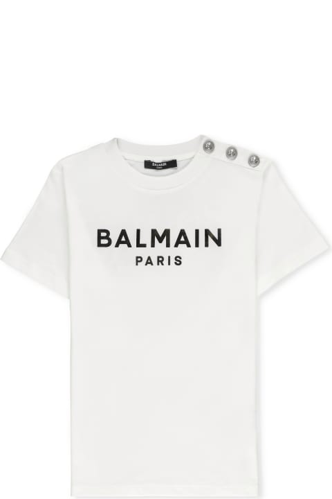 Fashion for Kids Balmain Cotton T-shirt With Logo