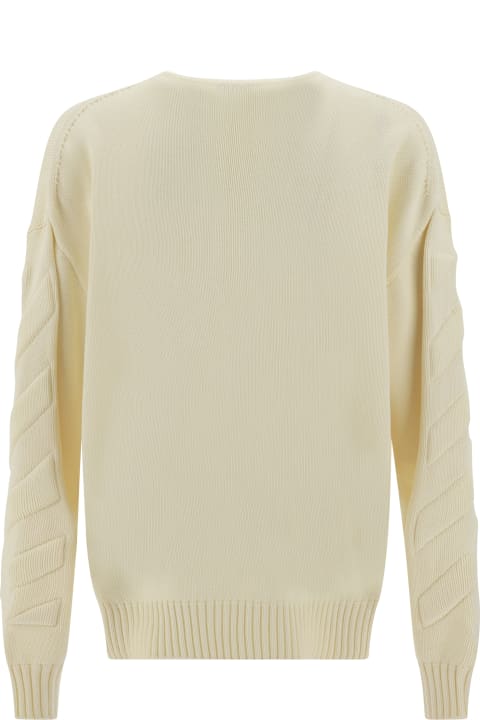 Off-White Sweaters for Men Off-White Sweater With Embossed Diagonal Motif