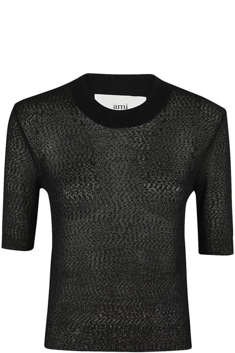 Sweaters for Women Ami Alexandre Mattiussi Crewneck Cropped Knitted Top