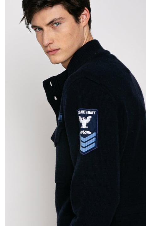 Homeware MC2 Saint Barth Knitted Field Jacket With Patch