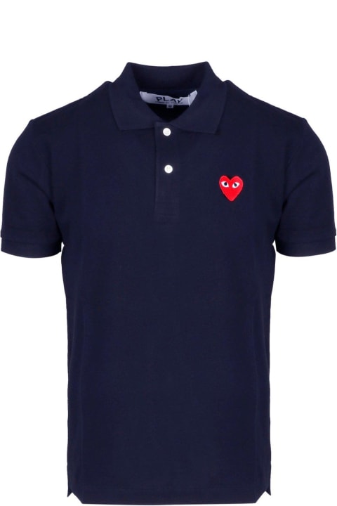 Comme des Garçons Play Shirts for Men Comme des Garçons Play Heart Logo Polo Shirt
