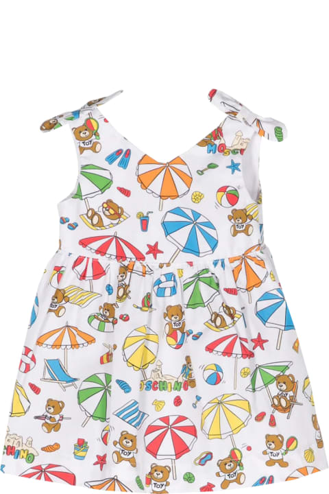 Dresses for Baby Girls Moschino Dress With Teddy Bear Print