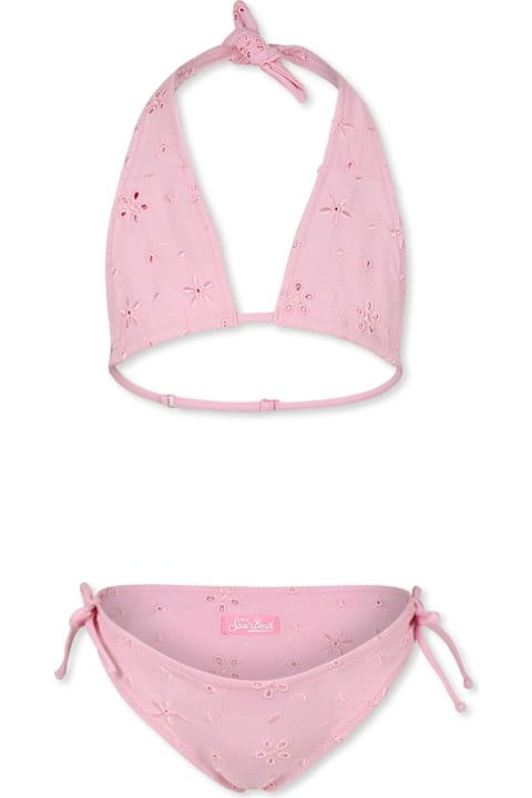 Homeware MC2 Saint Barth Pink Bikini For Girl With Flowers