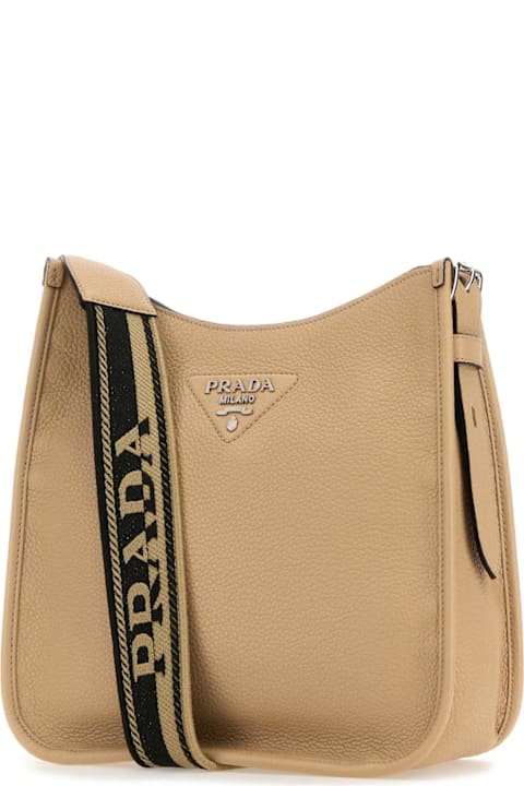 Fashion for Women Prada Sand Leather Crossbody Bag