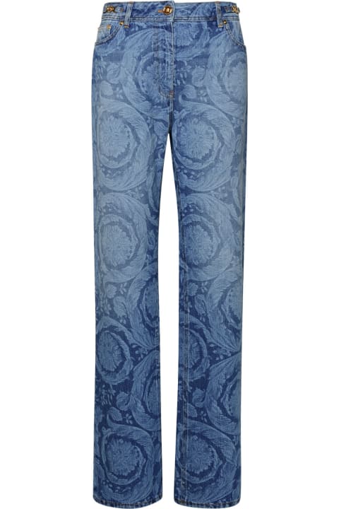 'barocco' Blue Cotton Jeans