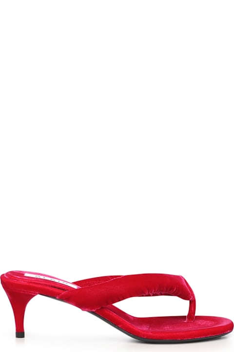 Homeware Alaia Velvet Heeled Flip-flop Mule