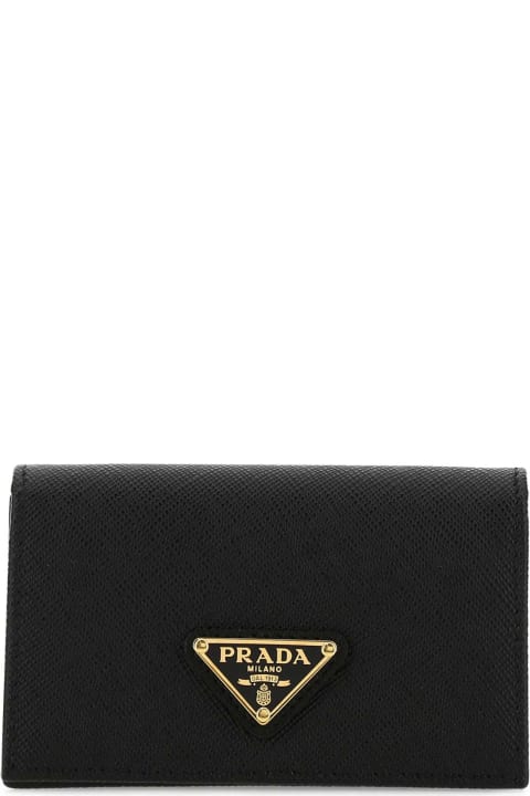 Prada Black Leather Card Holder