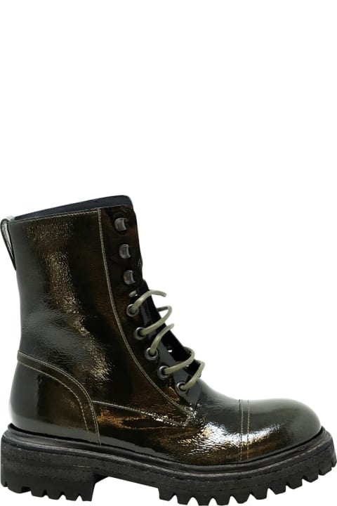 Del Carlo Shoes for Women Del Carlo Roberto Del Carlo Patent Leather Felce Boots