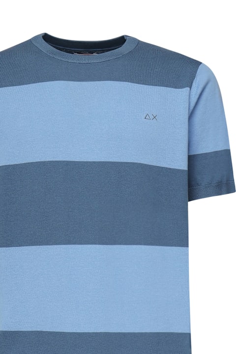 Sun 68 Sweaters for Men Sun 68 Striped T-shirt With Logo