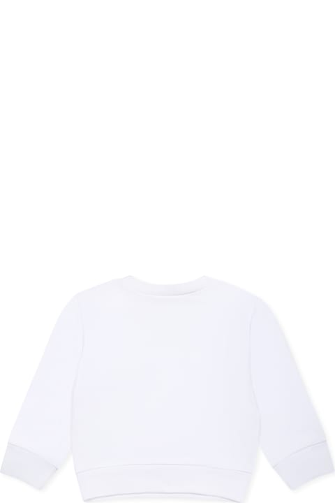 Dsquared2 Topwear for Baby Boys Dsquared2 White Sweatshirt For Baby Boy With Logo