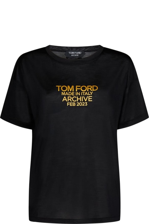 Tom Ford Topwear for Women Tom Ford Logo Print T-shirt