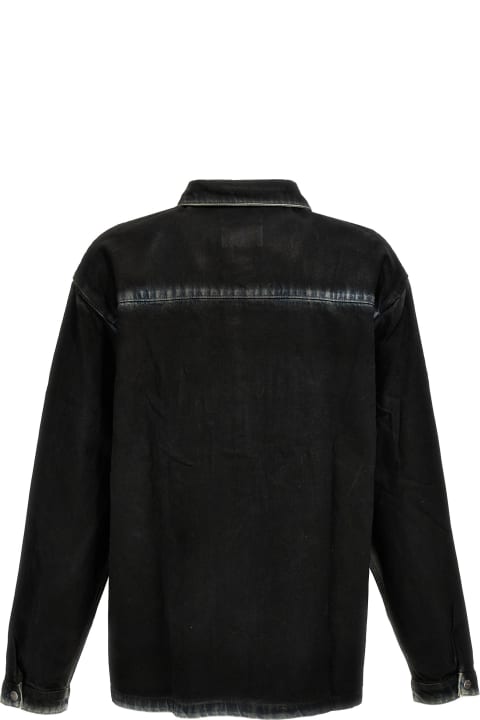 Purple Brand Coats & Jackets for Men Purple Brand Smeared Effect Overshirt