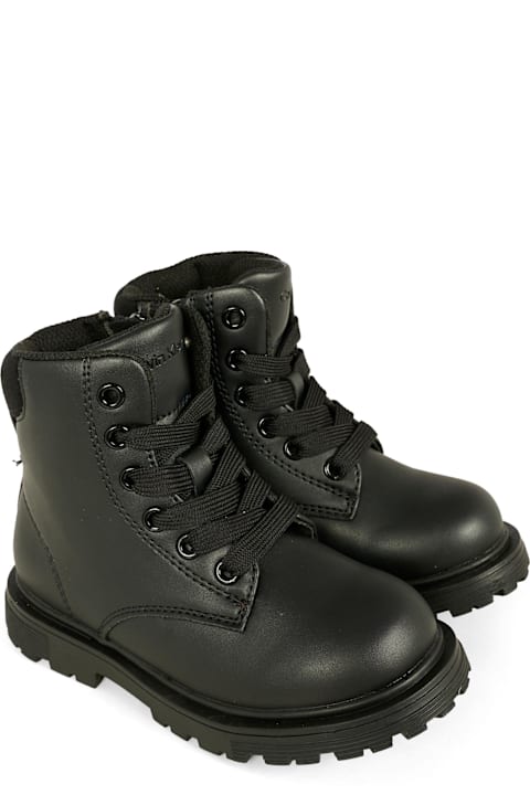 Homeware Calvin Klein Black Combat Boots For Kids With Logo