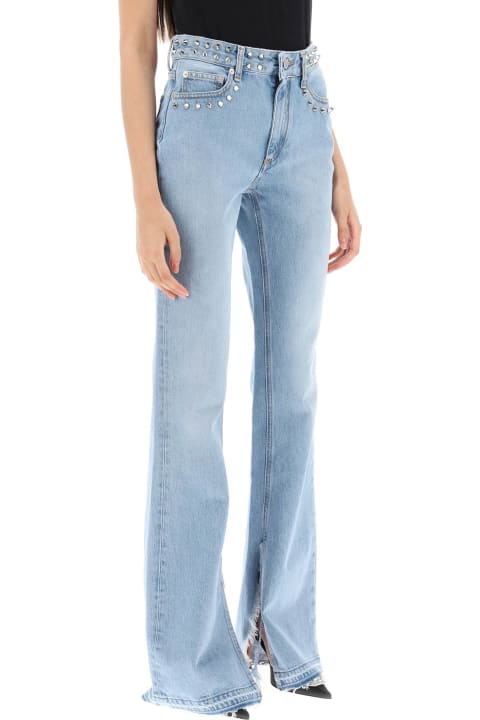 Alessandra Rich Women Alessandra Rich Flared Jeans With Studs