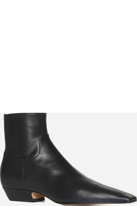 Khaite Marfa Leather Ankle Boots